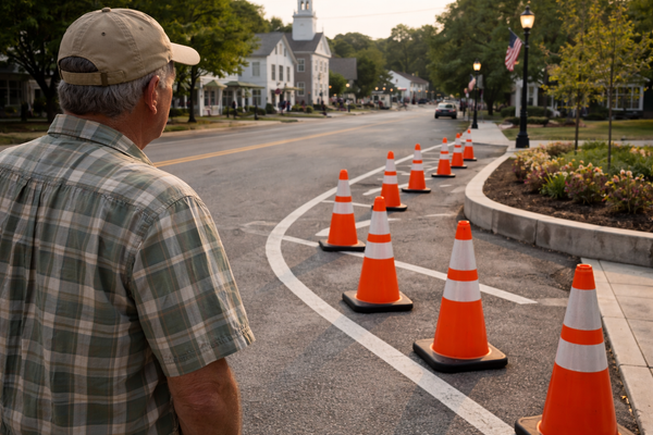 New England Man supports the cones, but has concerns about the aesthetics